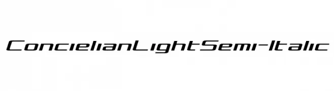 Concielian Light Semi-Italic  免费字体下载