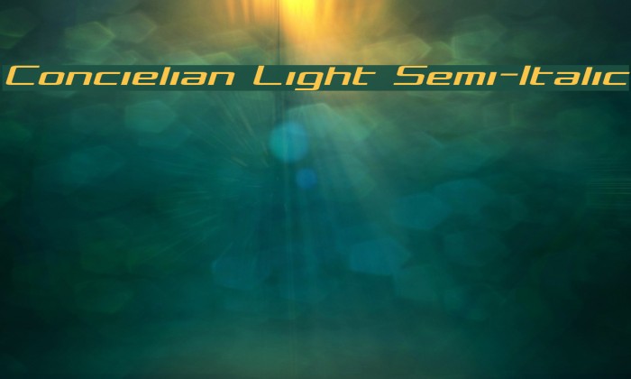 Concielian Light Semi-Italic Font examples