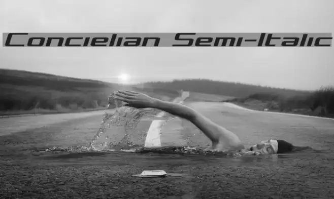 Concielian Semi-Italic Font examples