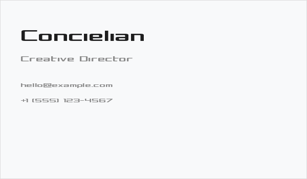 Concielian Business Card