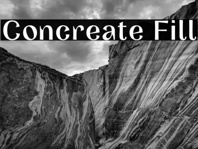 Concreate Fill Font examples