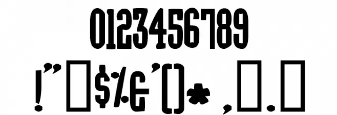 Concrete Shoes Font OTHER CHARS