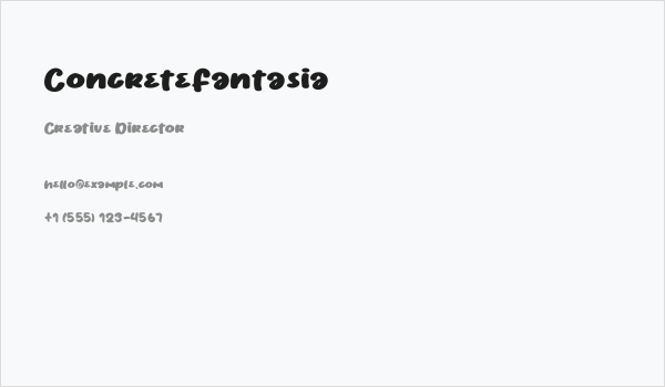 ConcreteFantasia Business Card