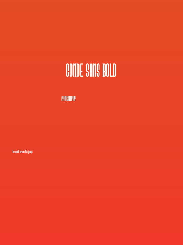 Conde Sans Bold Poster