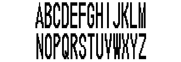 CondenBitmap Font LOWERCASE