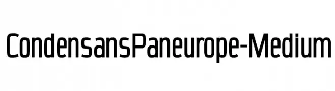 CondensansPaneurope-Medium  Frei Schriftart Herunterladen