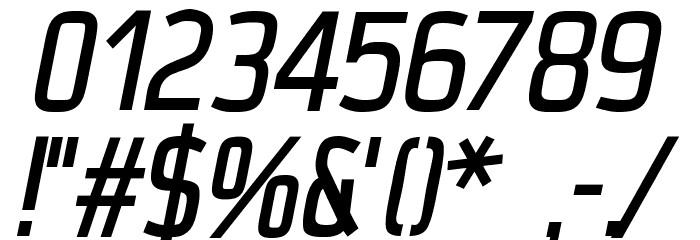 CondensansPaneurope-MediumOblique Font OTHER CHARS