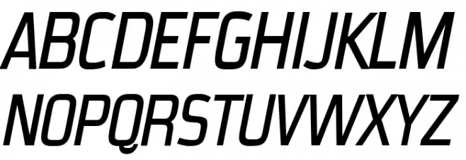 CondensansPaneurope-MediumOblique 字体 大写