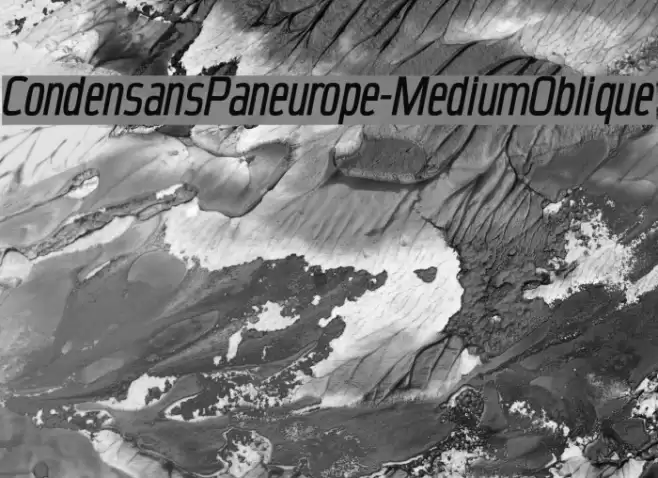 CondensansPaneurope-MediumOblique Schriftart examples