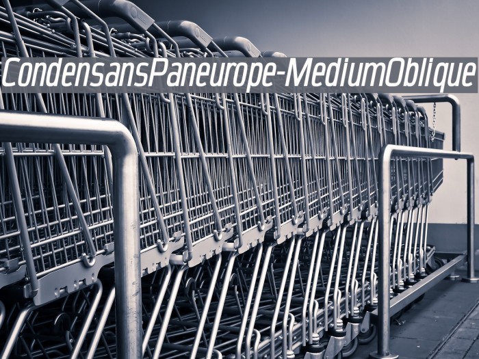 CondensansPaneurope-MediumOblique Font examples