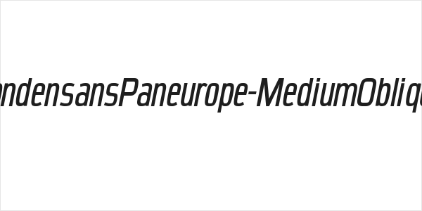 CondensansPaneurope-MediumOblique Logo