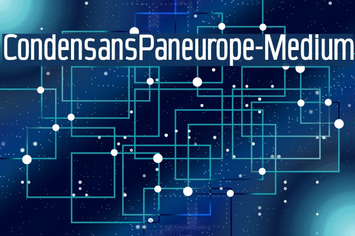 CondensansPaneurope-Medium Example 1