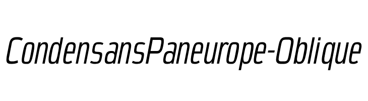CondensansPaneurope-Oblique Font