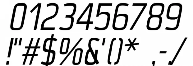 CondensansPaneurope-Oblique Font OTHER CHARS
