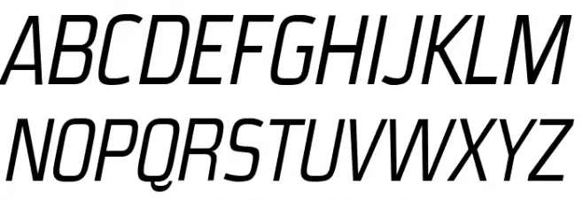 CondensansPaneurope-Oblique フォント 大文字