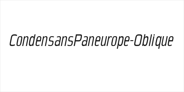 CondensansPaneurope-Oblique Logo