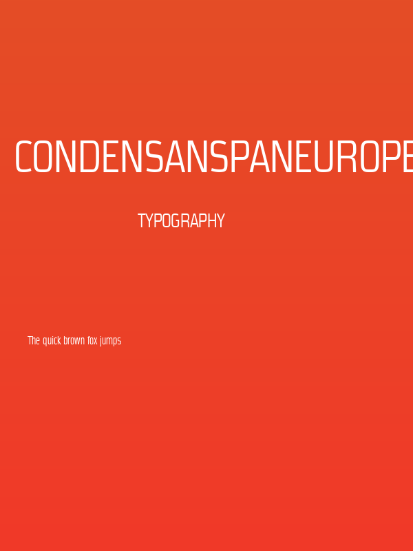 CondensansPaneurope Poster