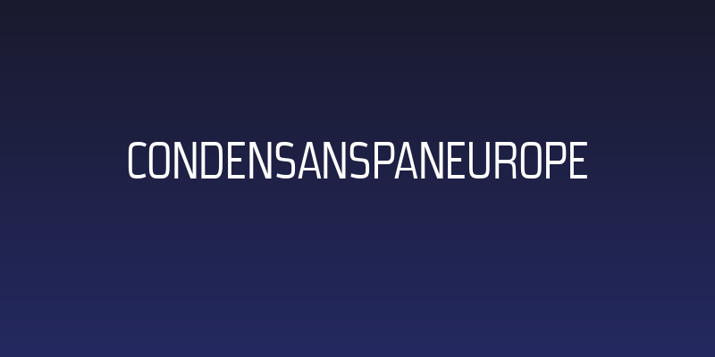 CondensansPaneurope Social Header
