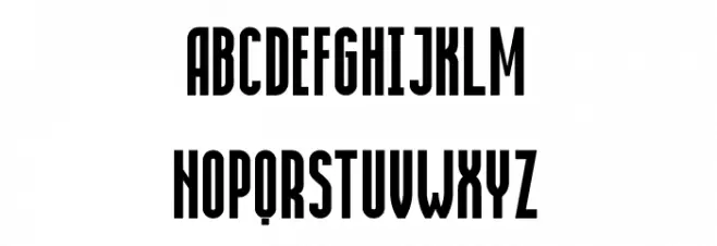 Condensed Bold Caratteri MAIUSCOLE