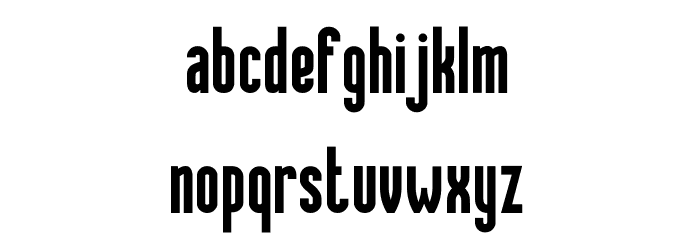 Condensed Bold Font LOWERCASE