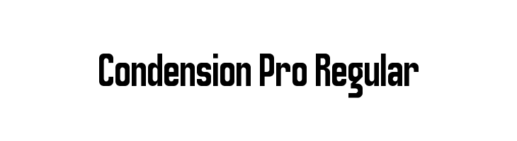 Condension Pro Regular  フリーフォントのダウンロード