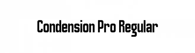 Condension Pro Regular  Frei Schriftart Herunterladen