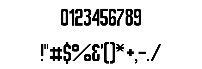 Condension Pro Regular Font OTHER CHARS