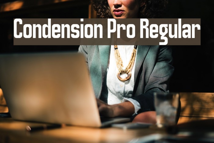 Condension Pro Regular Font examples