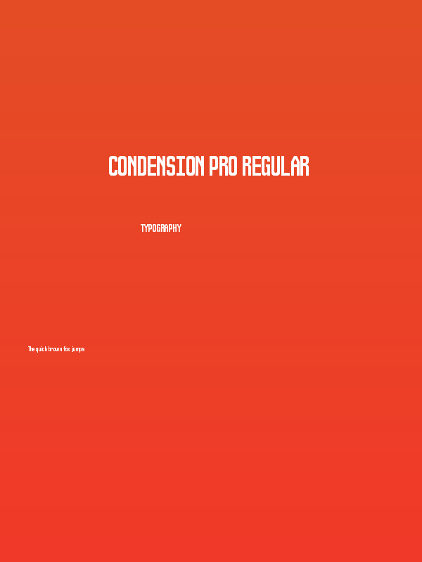 Condension Pro Regular Poster