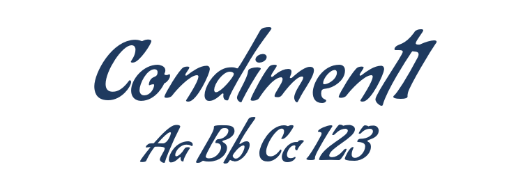 Condiment1 Font Preview