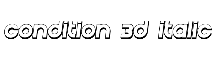 Condition 3D Italic  baixar fontes gratis