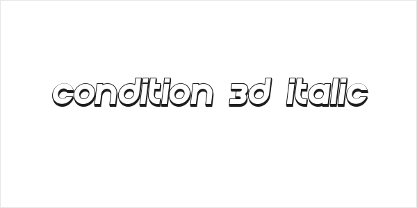 Condition 3D Italic Logo