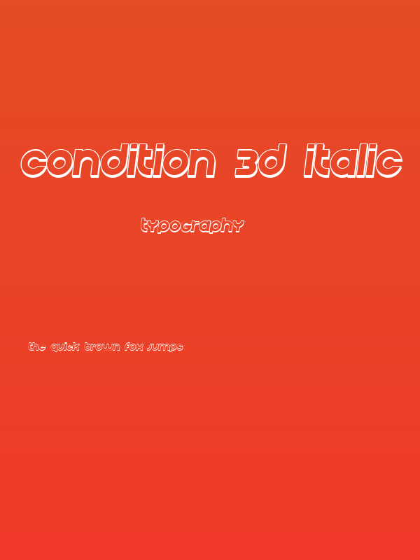 Condition 3D Italic Poster