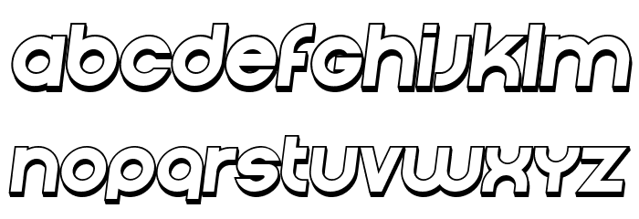 Condition 3D Italic Font LOWERCASE
