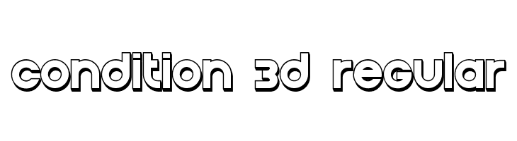 Condition 3D Regular  नि: शुल्क फ़ॉन्ट्स डाउनलोड