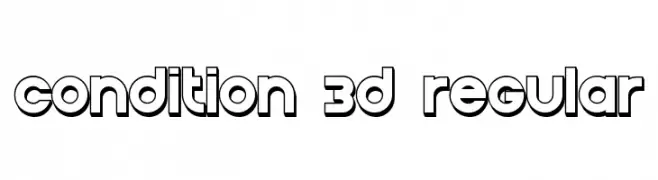 Condition 3D Regular  les polices de caractères gratuit tlcharger