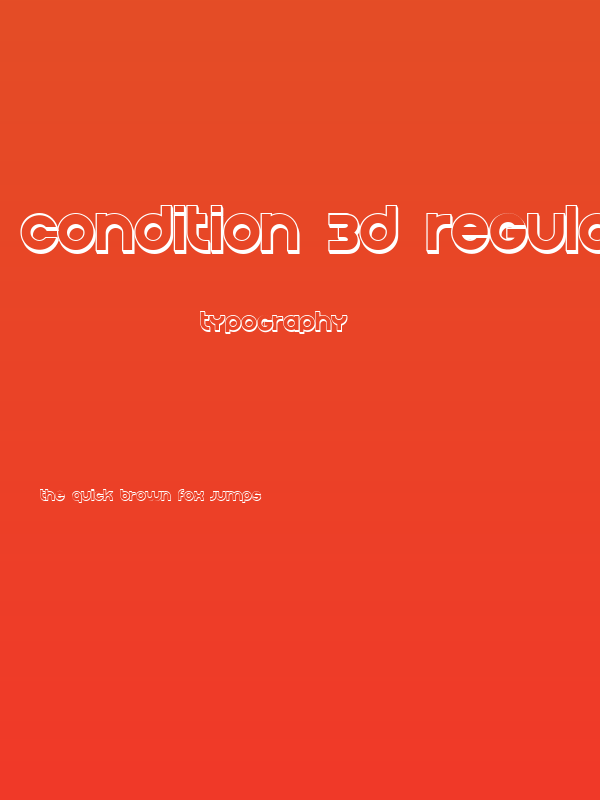 Condition 3D Regular Poster