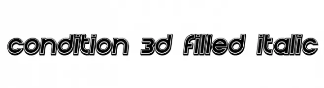 Condition 3d Filled Italic  Frei Schriftart Herunterladen