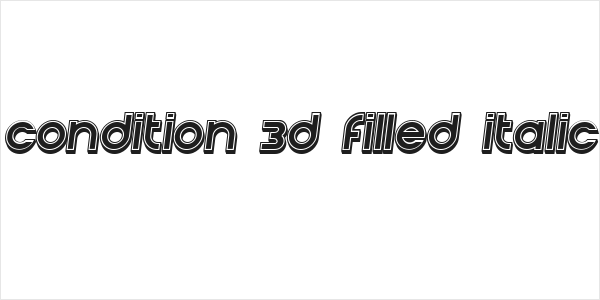 Condition 3d Filled Italic Logo