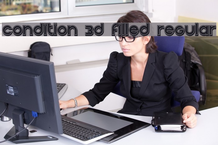 Condition 3d Filled Regular Font examples
