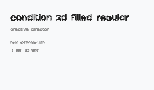 Condition 3d Filled Regular Business Card