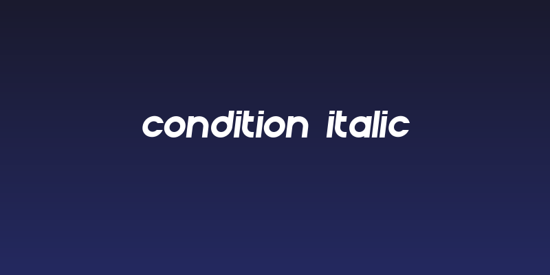 Condition Italic Social Header
