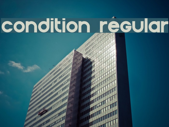 Condition Regular Font examples