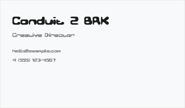 Conduit 2 BRK Business Card