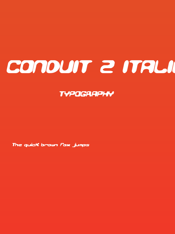 Conduit 2 Italics BRK Poster