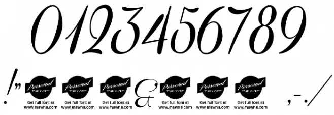 Coneria Script Demo Font OTHER CHARS