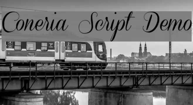 Coneria Script Demo Font examples
