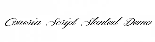 Coneria Script Slanted Demo  免费字体下载
