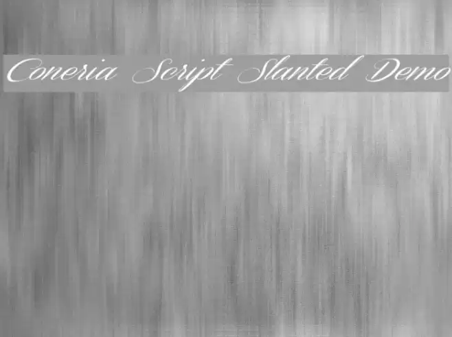 Coneria Script Slanted Demo Font examples