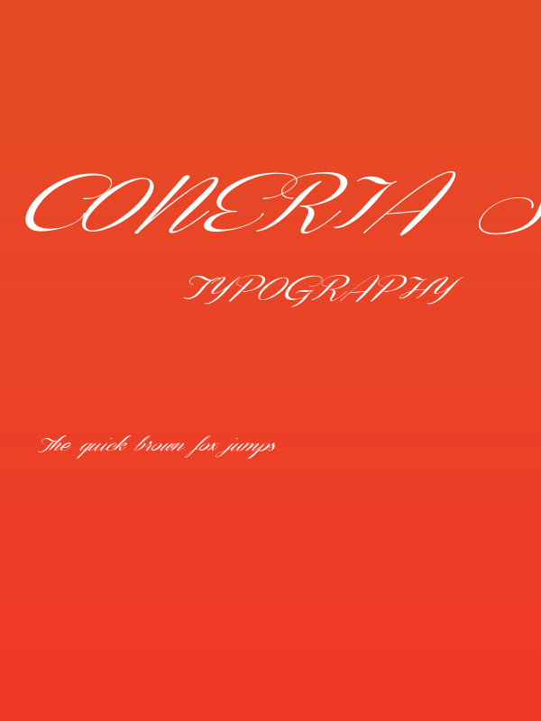 Coneria Script Slanted Demo Poster